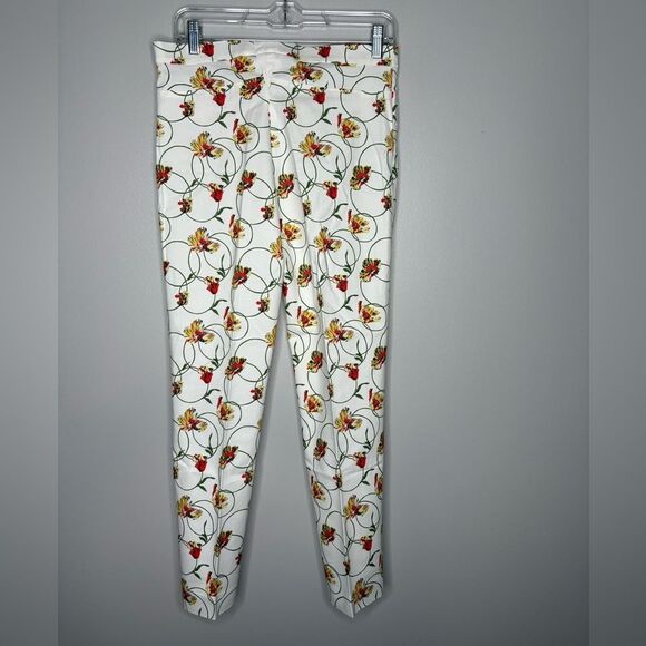 Akris Punto Franca Poppy Dot Print Stretch Cotton Ankle Pants - Picture 7 of 9